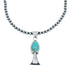 Navajo Turquoise Sterling Silver Old Pawn Bead Necklace SN20296